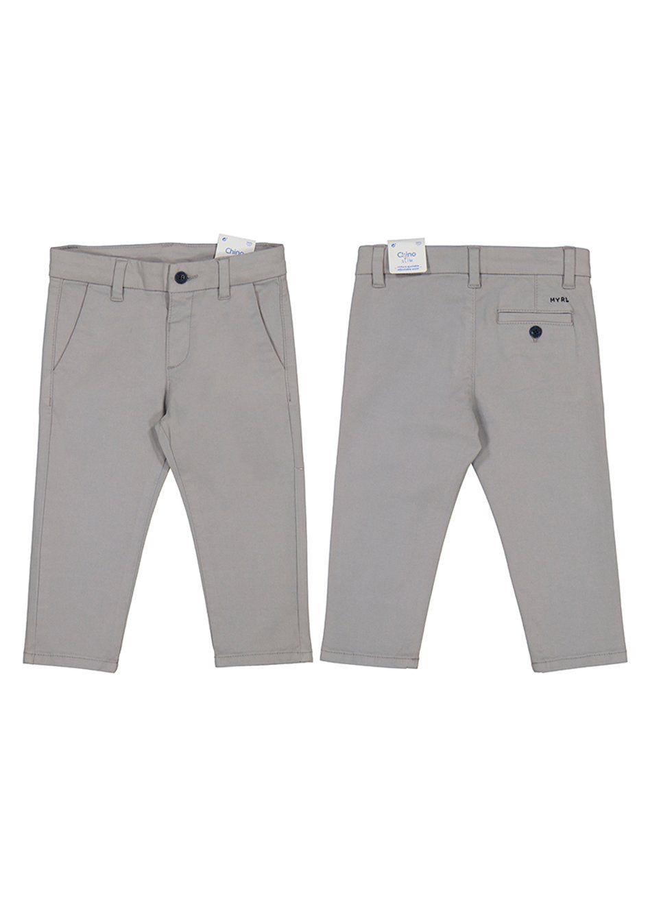 pantalón color gris cromo claro básico