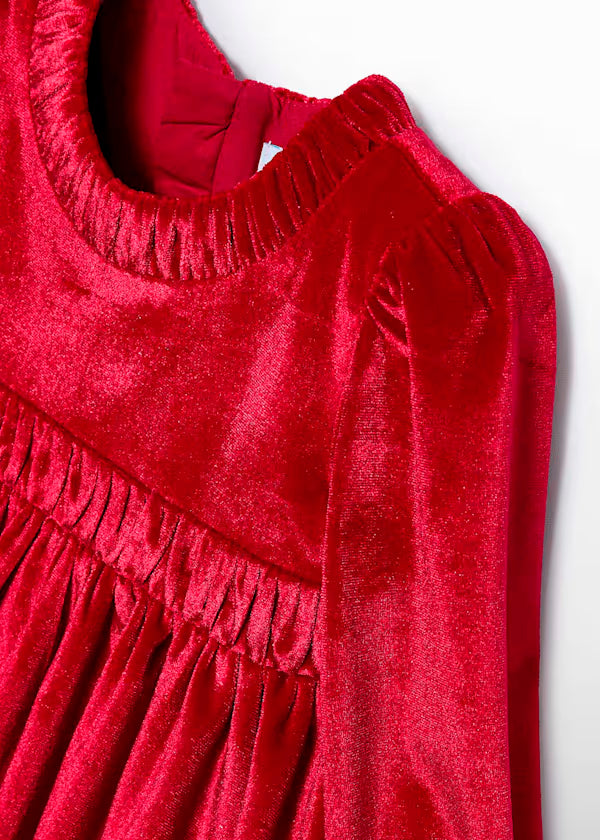 Vestido Terciopelo Glitter color rojo