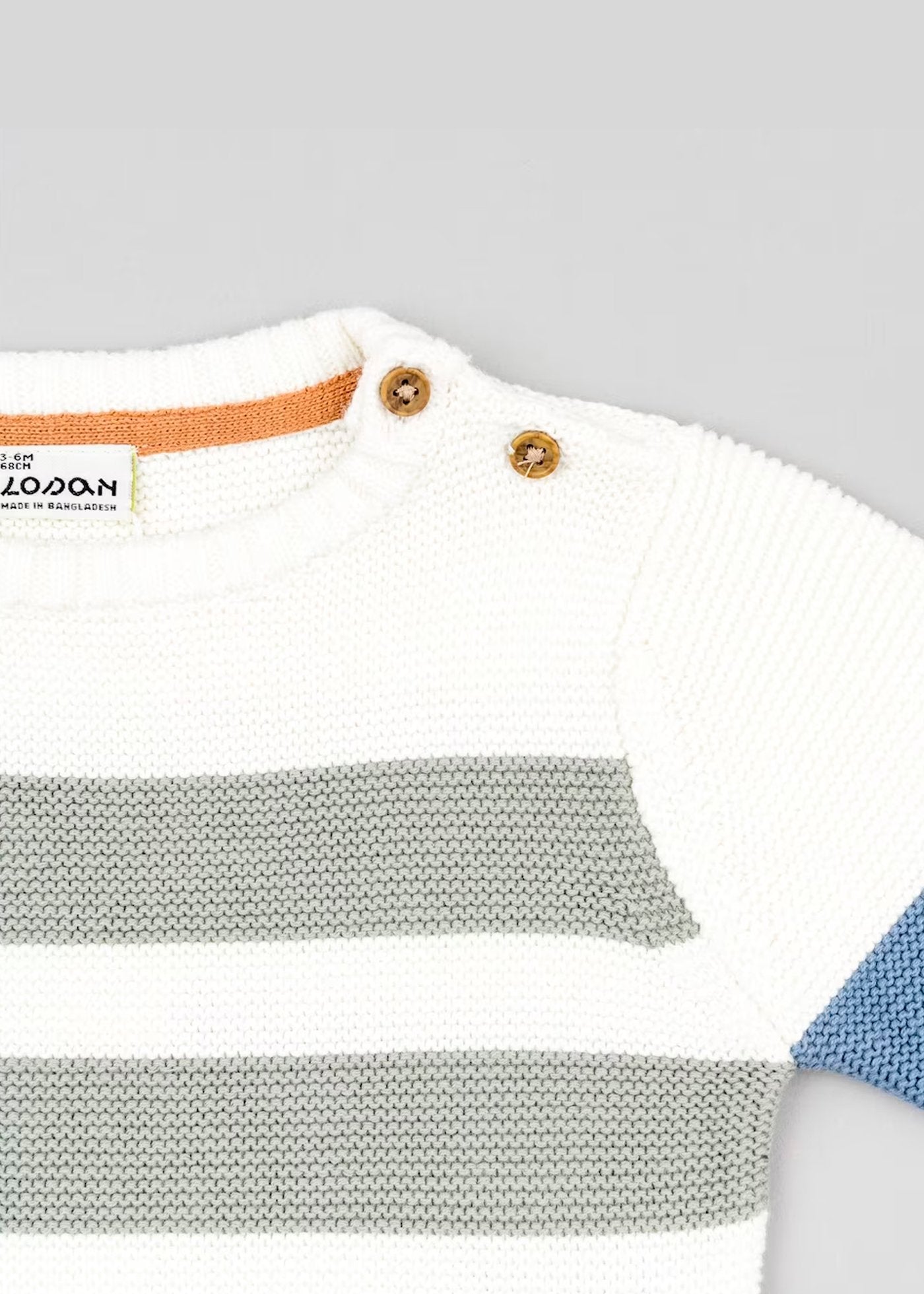 jersey crudo con rayas, bebe