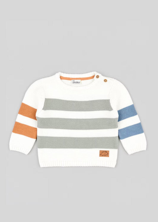 jersey crudo con rayas, bebe