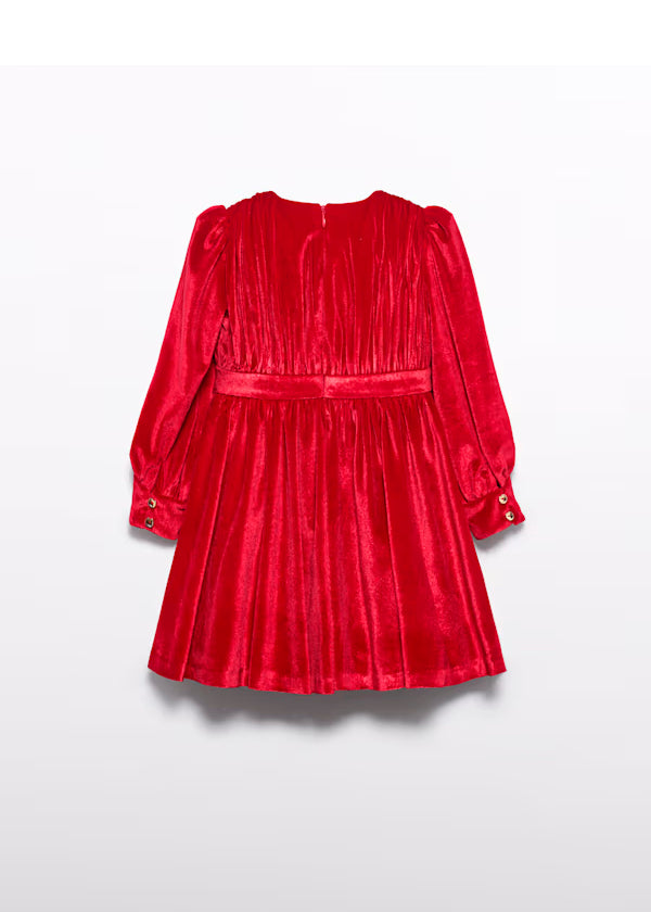 PREVENTA Vestido Terciopelo Glitter rojo