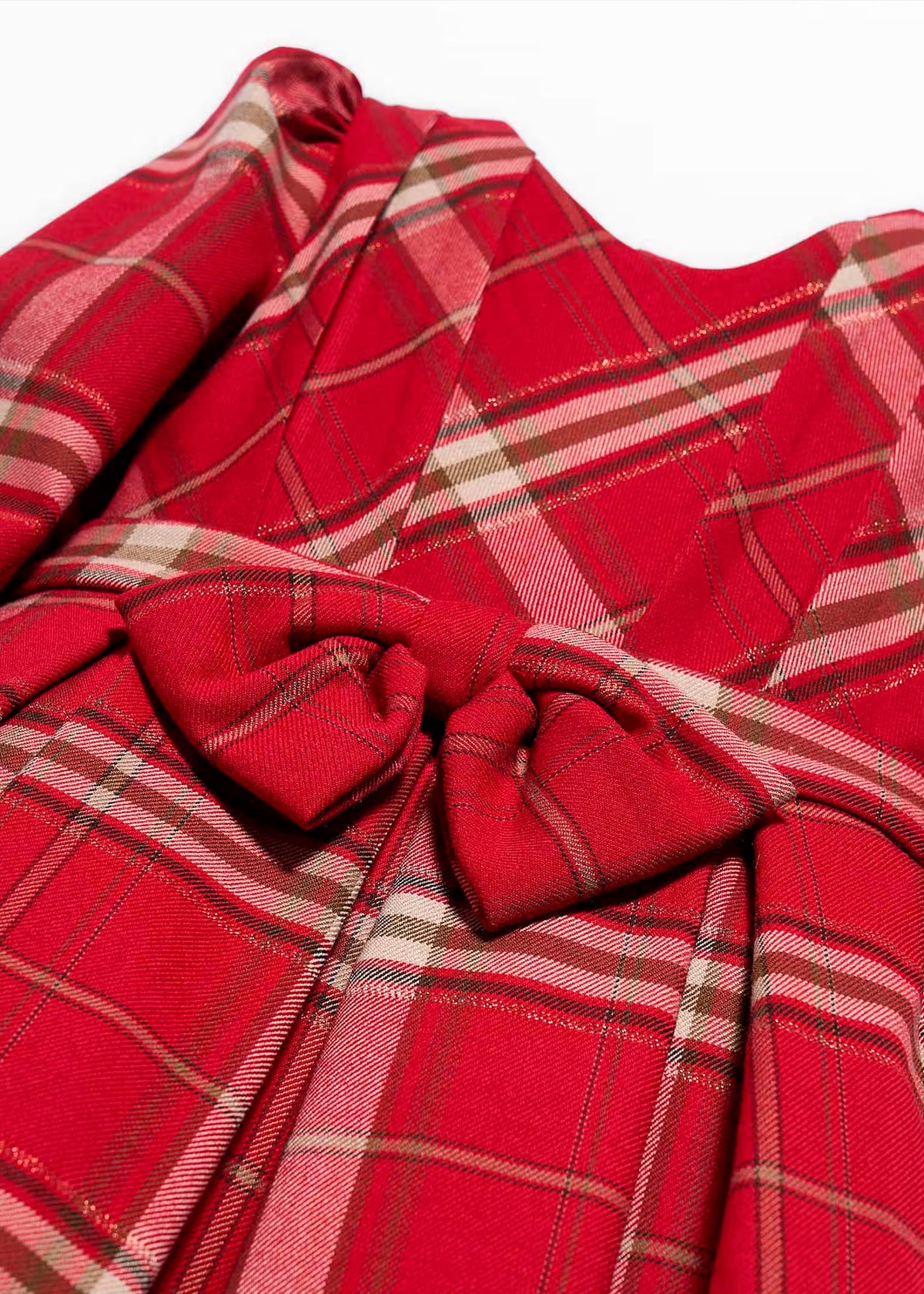 Vestido cuadros lazo al frente