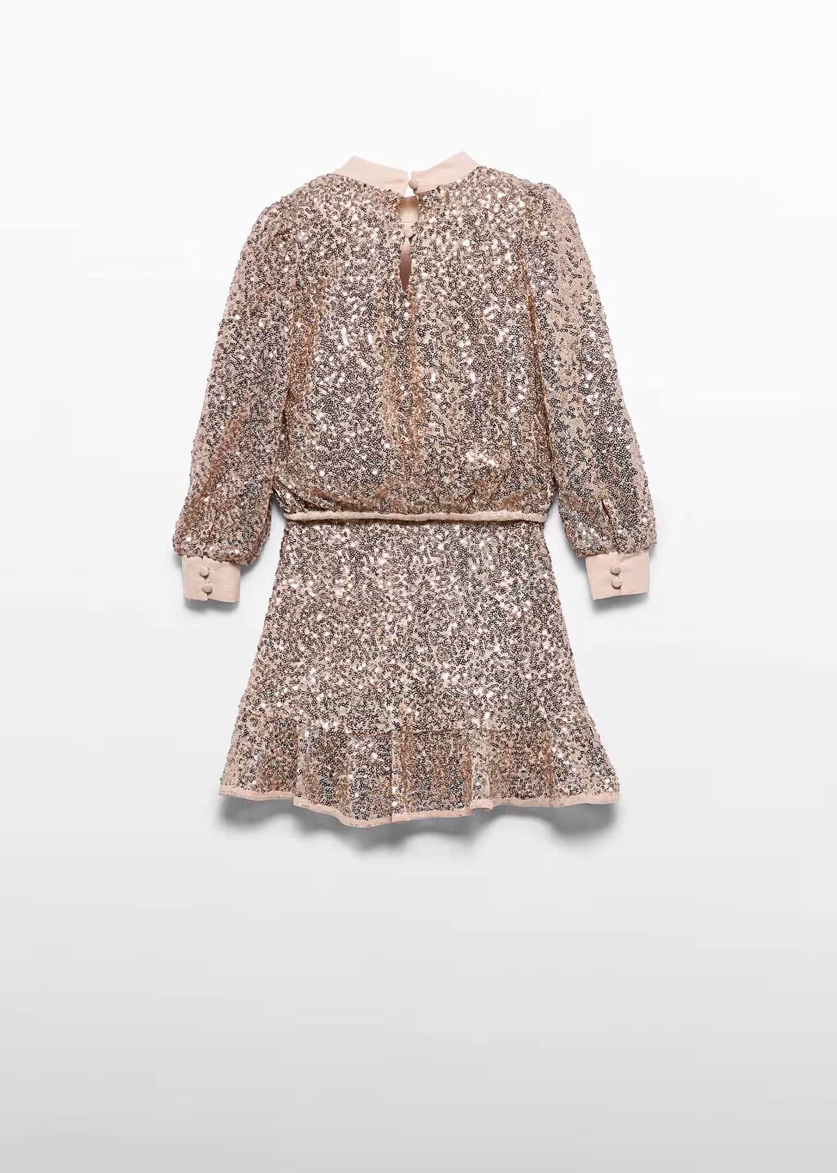 Conjunto falda lentejuelas champagne