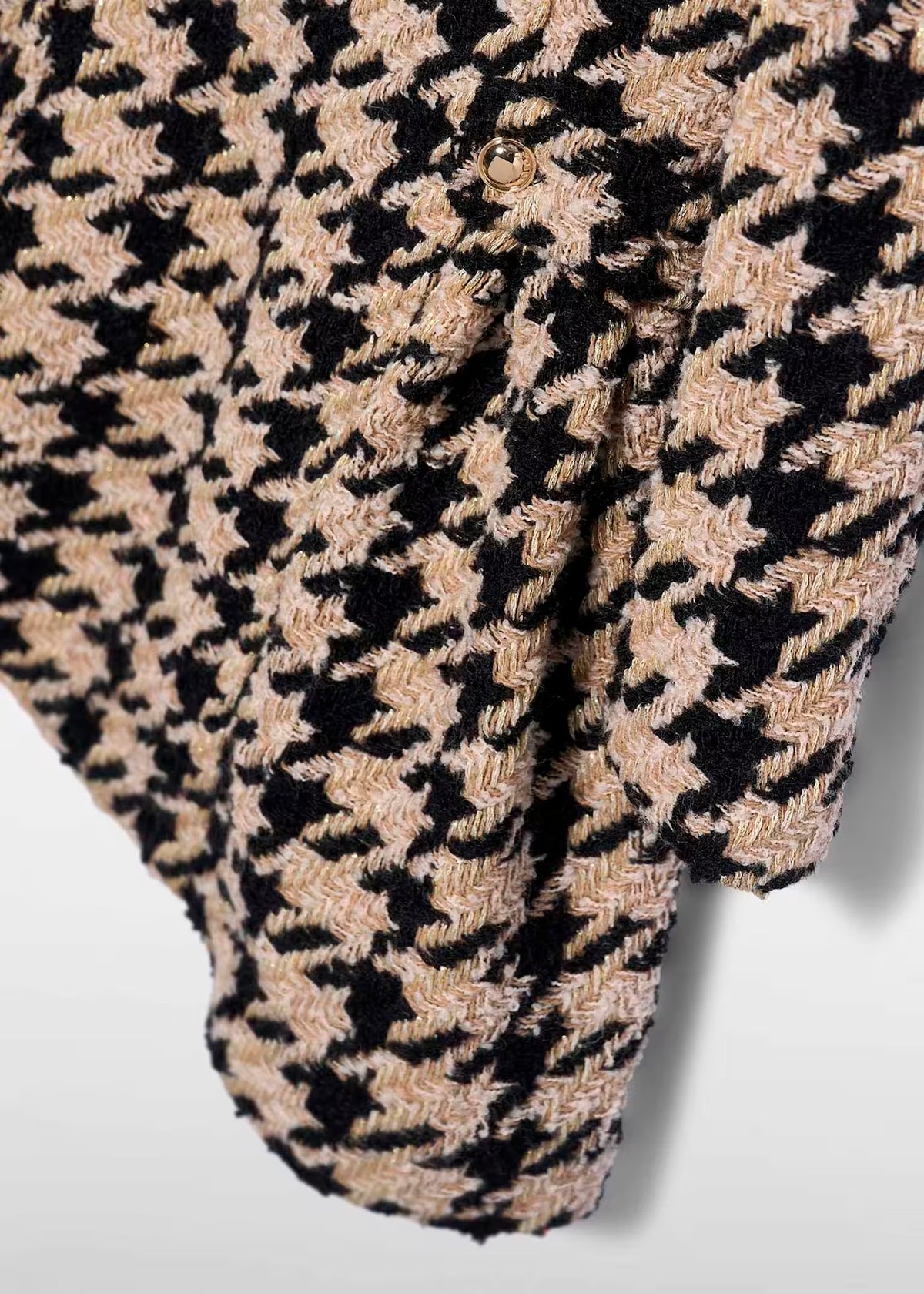 Vestido tweed pata de gallo negro y tostado