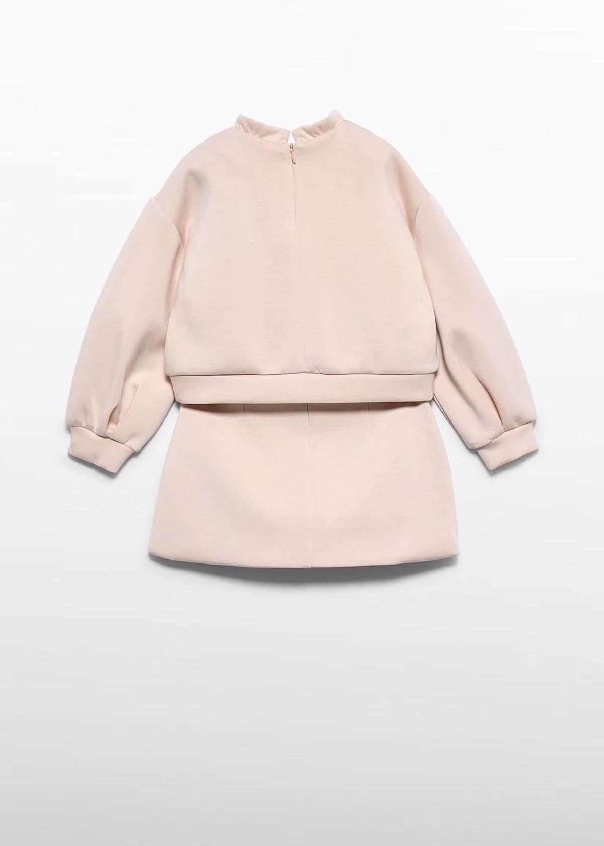 Conjunto falda y jersey felpa avena