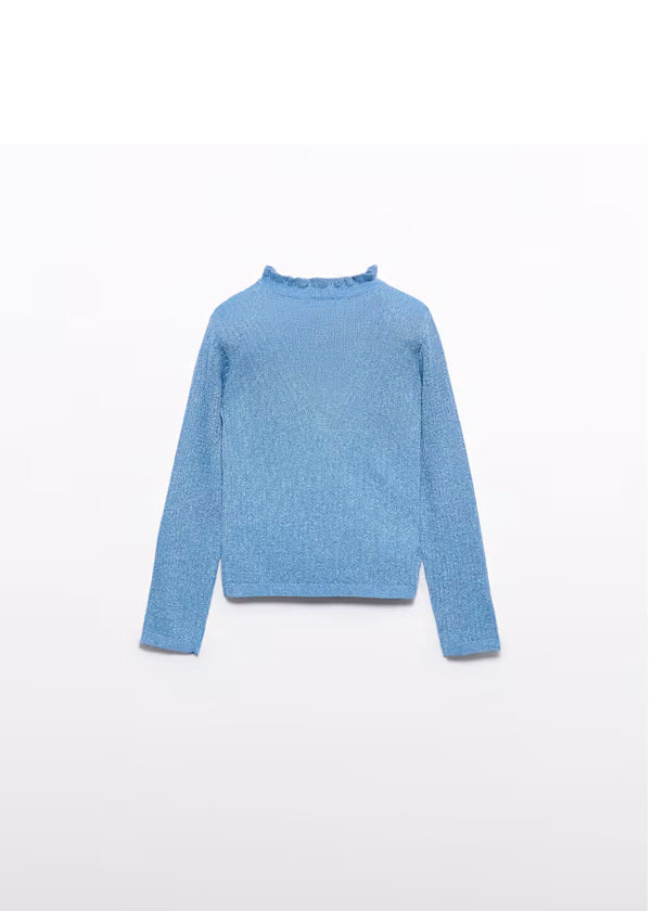 Conjunto camiseta con falda patoles azul