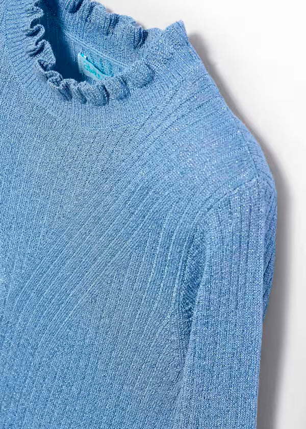 Conjunto camiseta con falda patoles azul