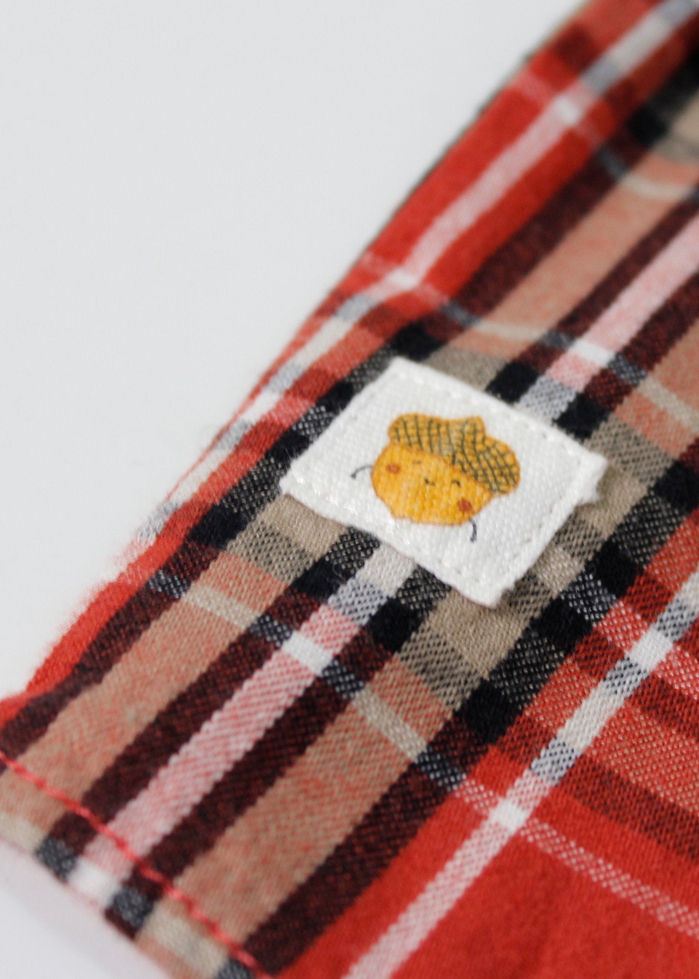 set pantalón pana y camisa a cuadros, marca losan