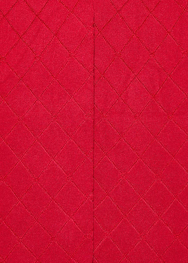 Panty Media Jacquard Rombos color rojo