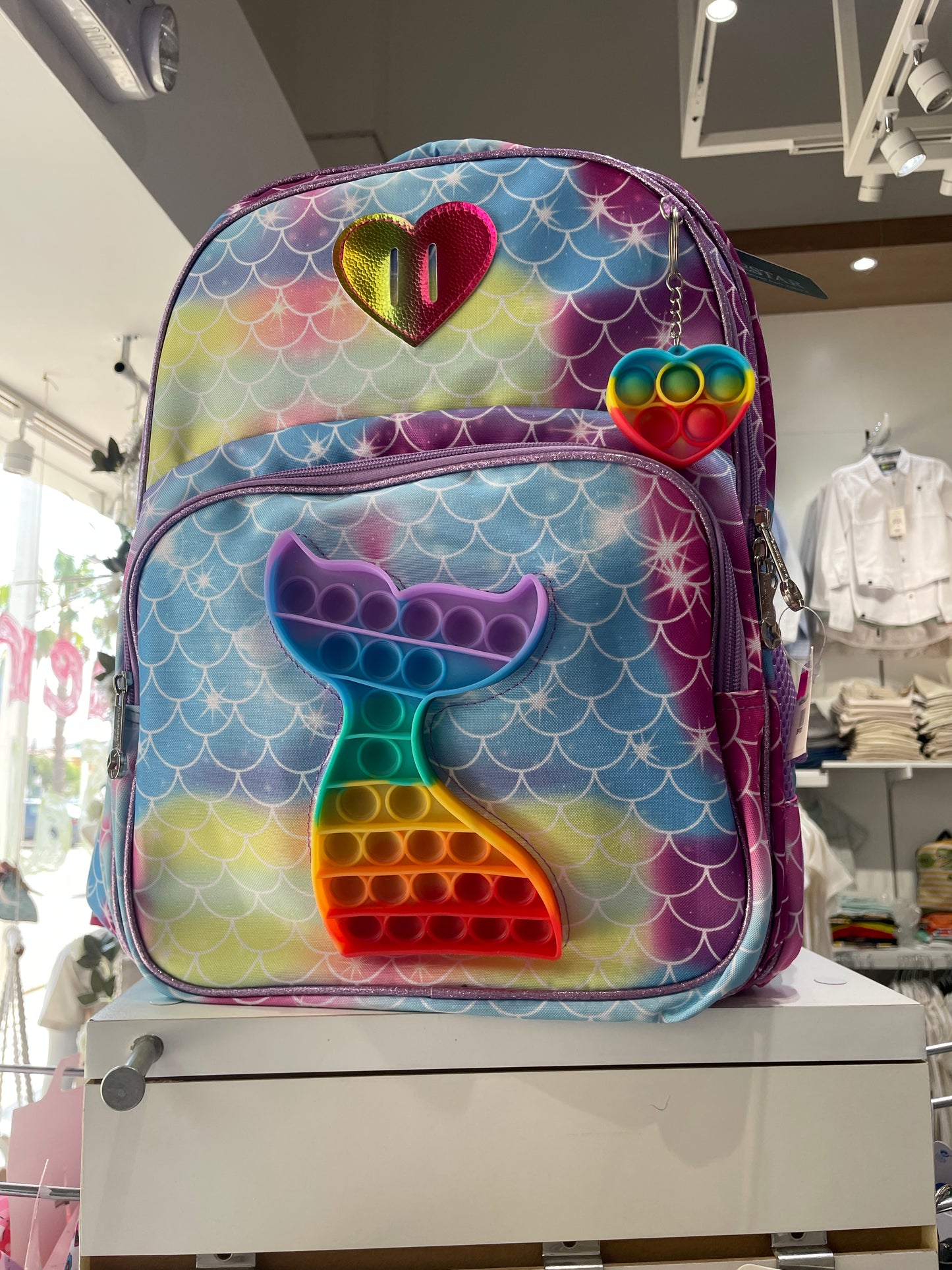 MOCHILA ESCOLAR 3 PIEZAS POPIT SIRENA