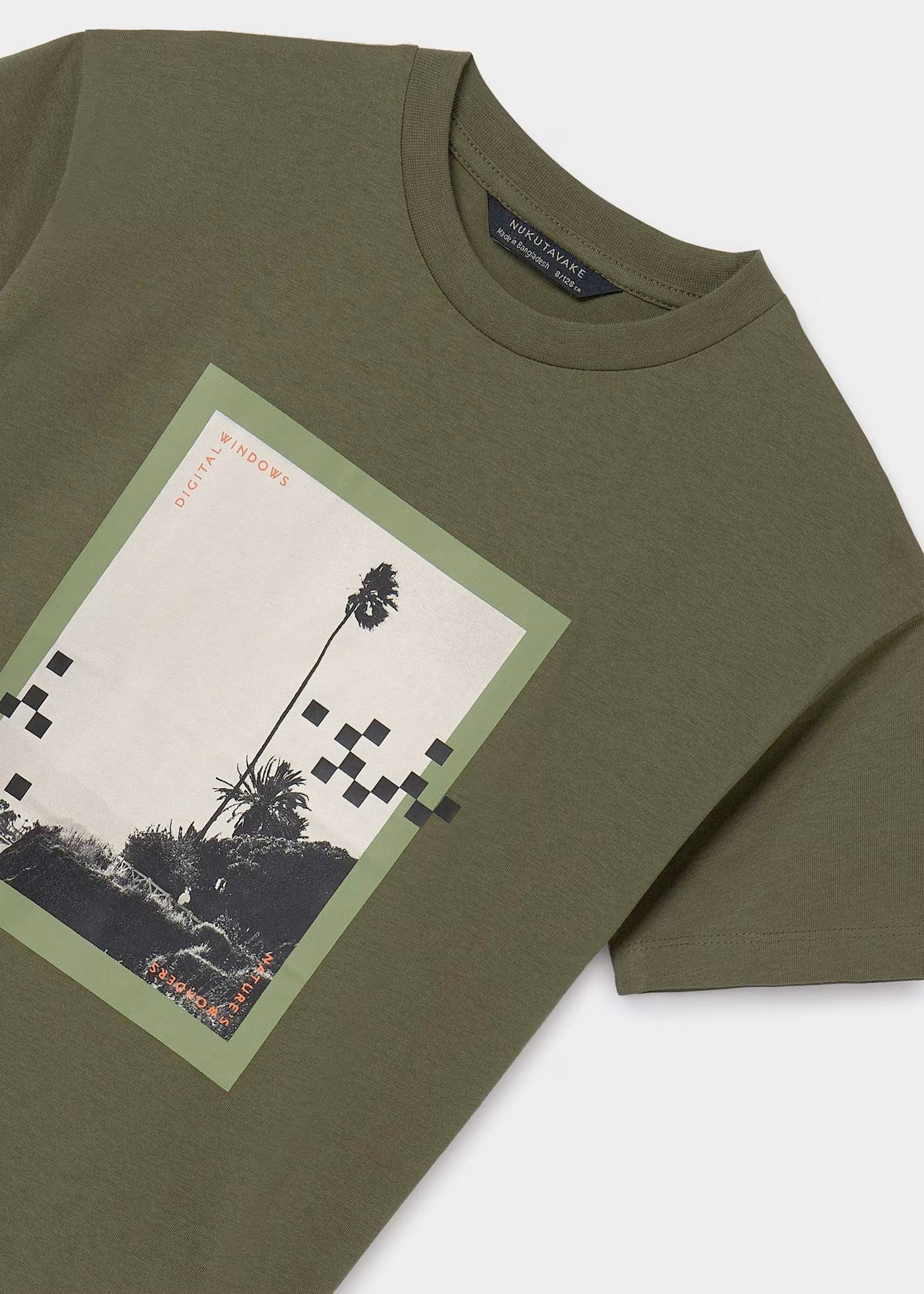 camiseta color verde jungla para niño, marca mayoral