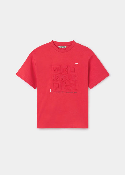 camiseta mayoral color rojo para niño