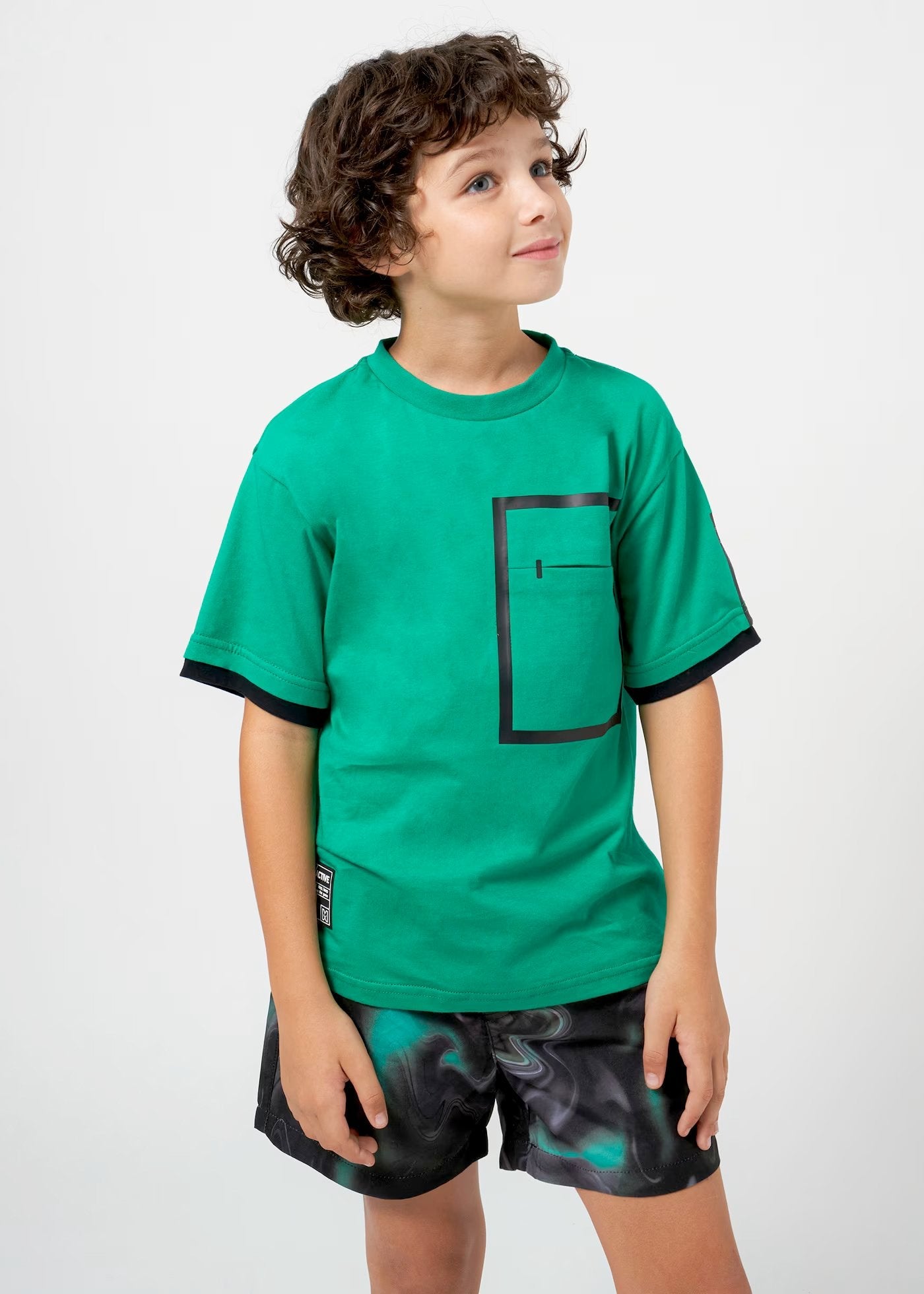 camiseta mayoral color verde para niño