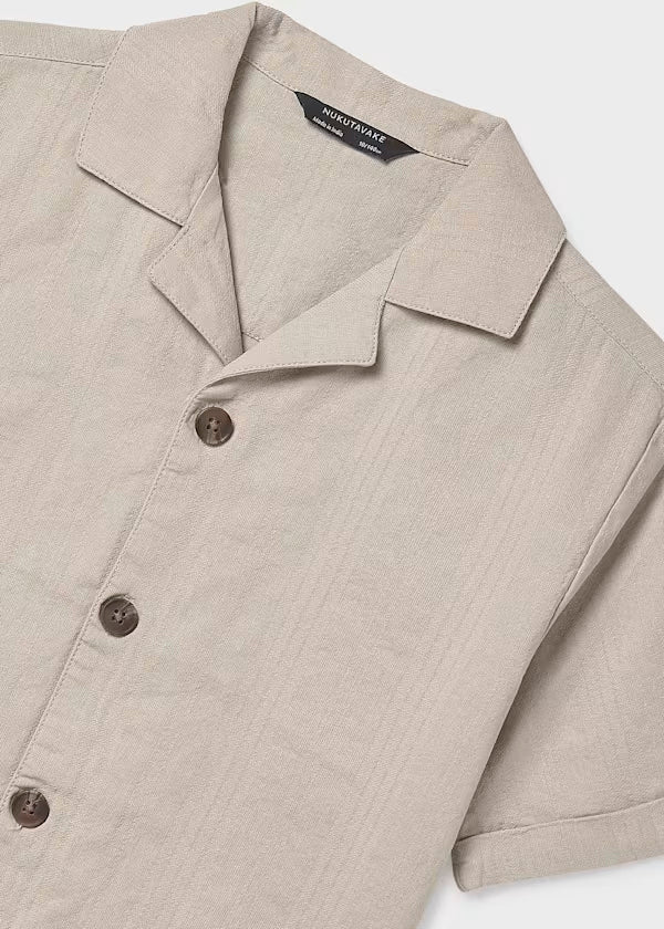 Camisa manga corta color piedra
