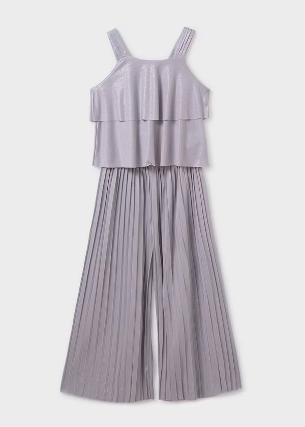 Conjunto pantalón largo y top plisado