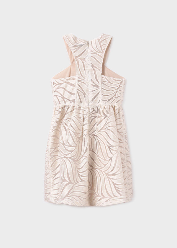 Vestido tirantes cruzados devoré, lino