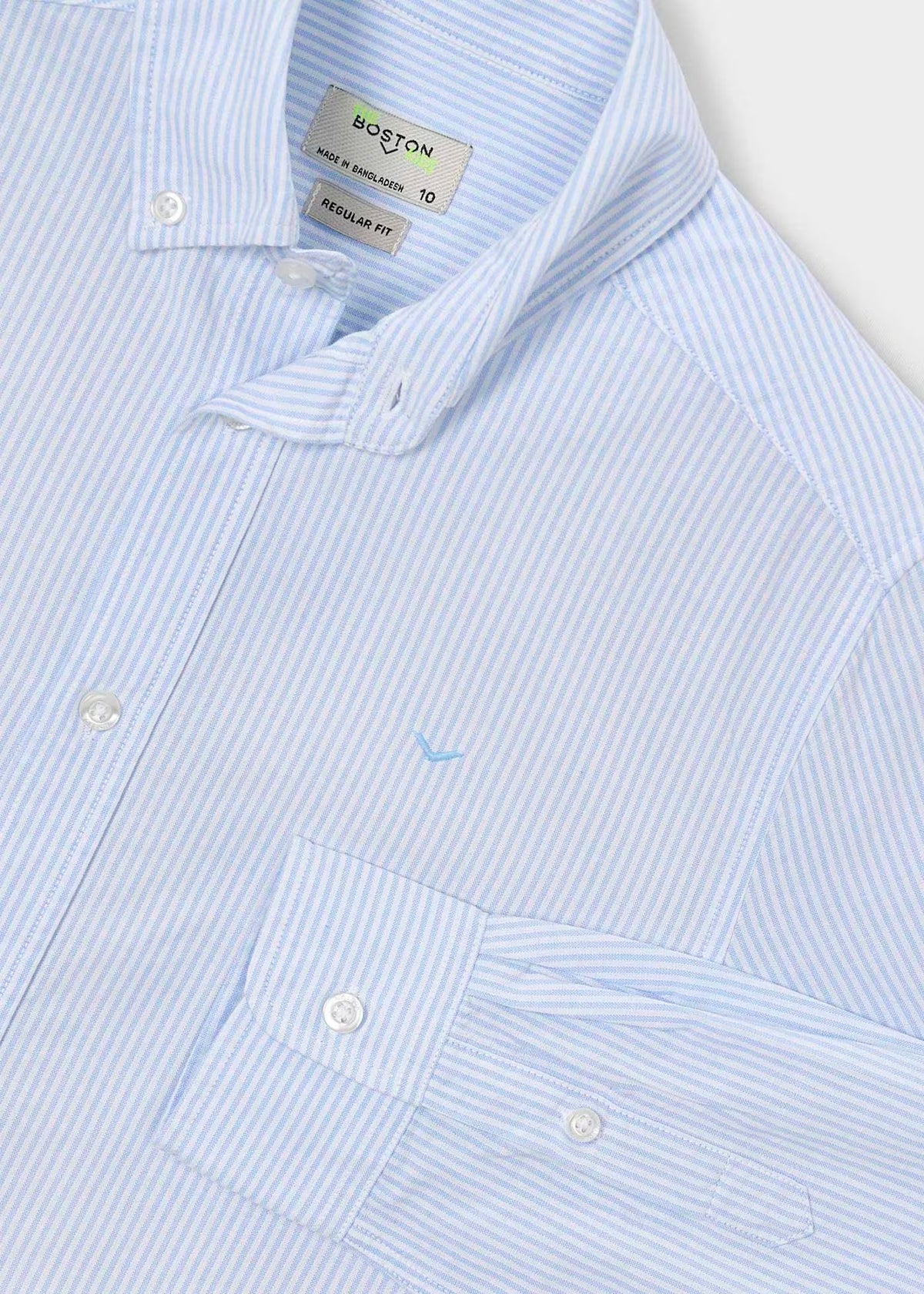 Camisa oxford Boston rayas celeste