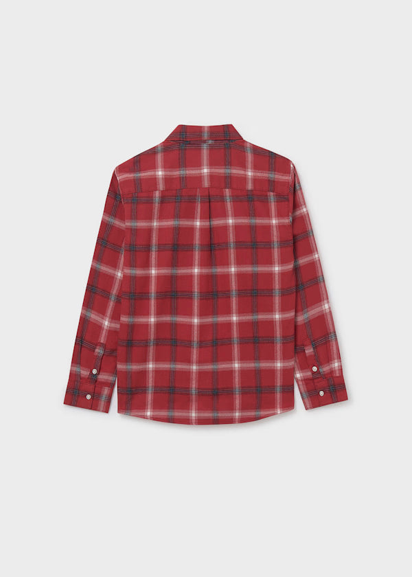 Camisa cuadros rojo baya