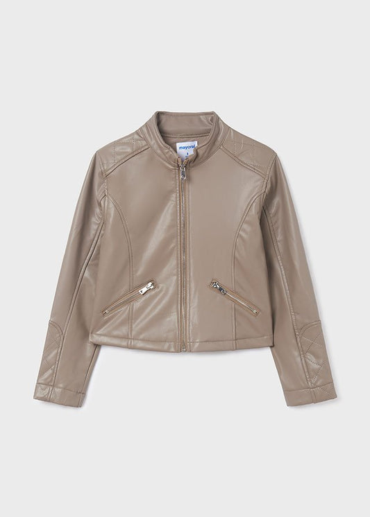 chamarra polipiel topo, mayoral