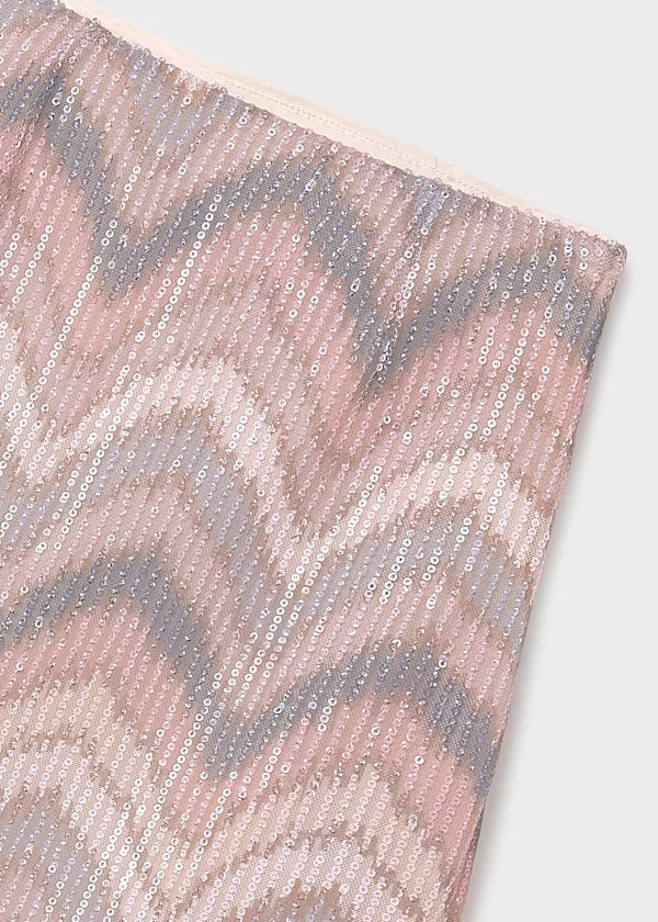 Falda lentejuela nude