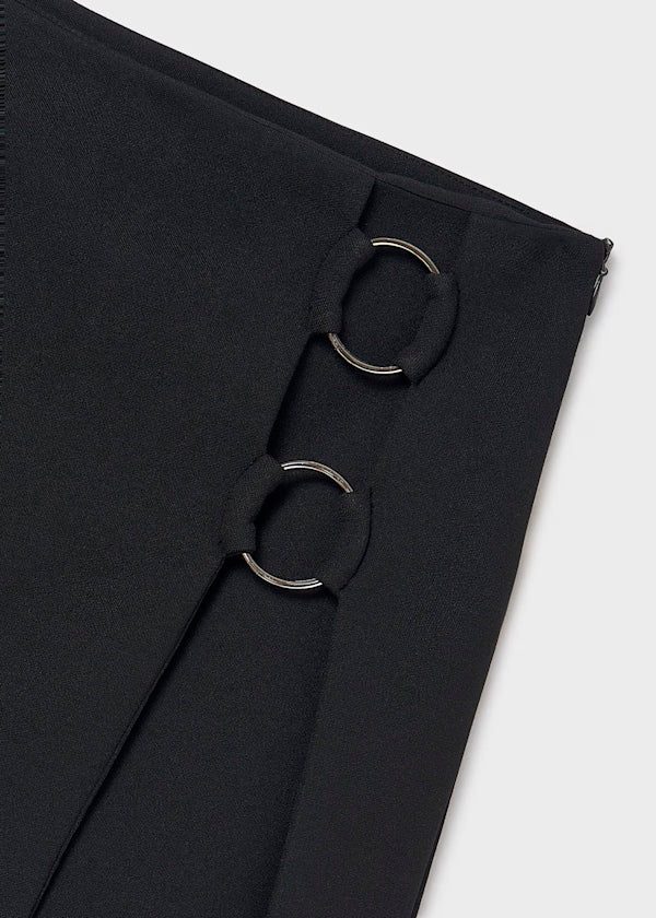 conjunto camiseta manga larga y falda remaches lateral