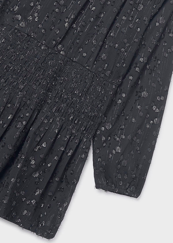 Vestido gasa color negro