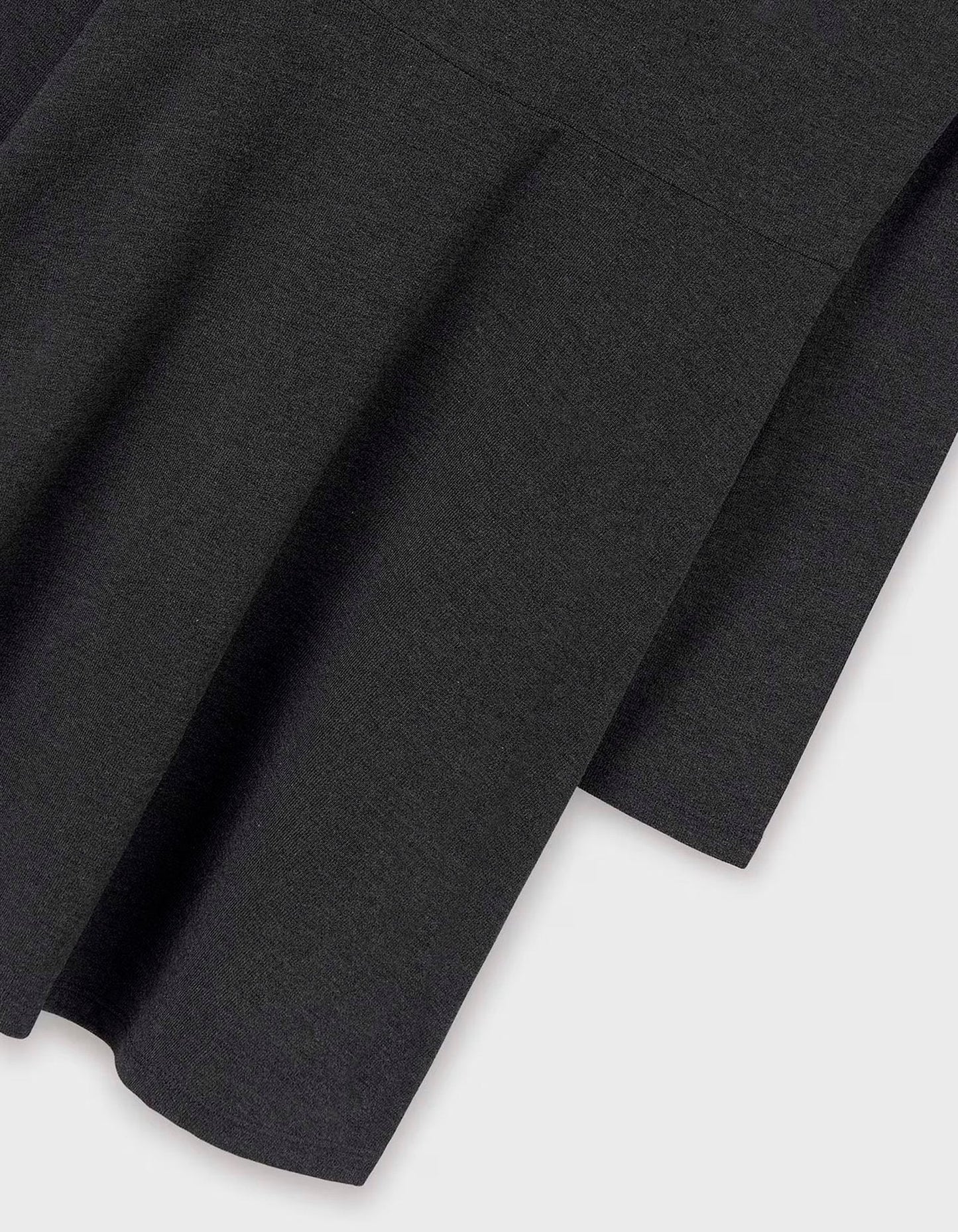 vestido nudo, manga larga, color plomo