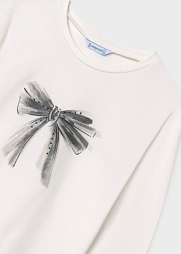 conjunto camiseta manga larga y falda remaches lateral