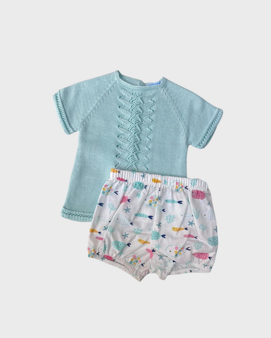 conjunto para bebe, tejido