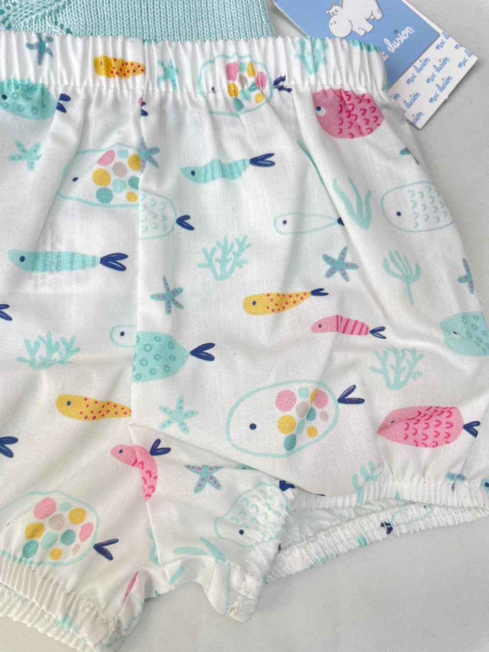 conjunto para bebe, tejido