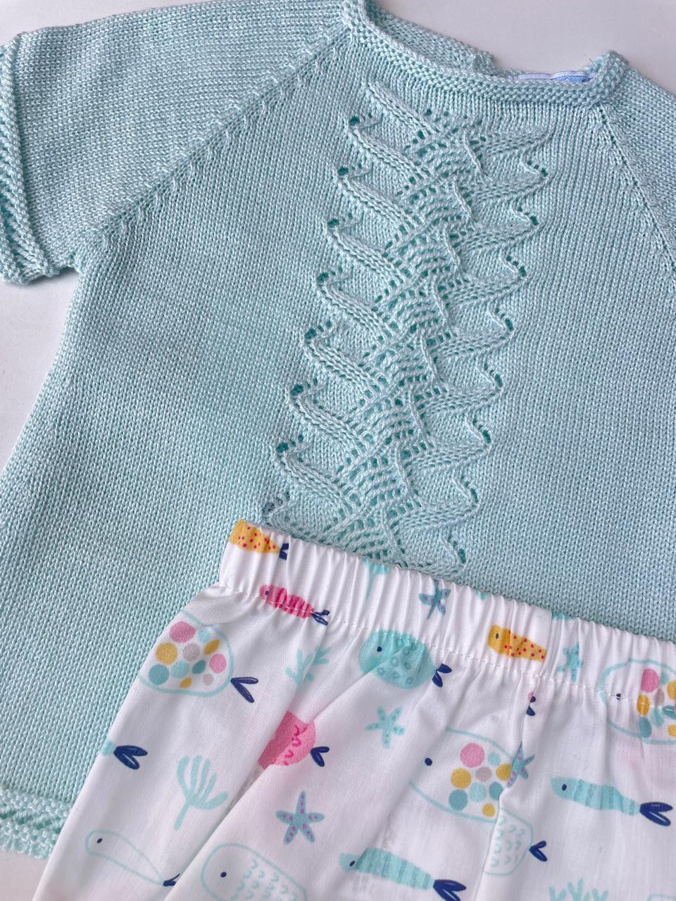 conjunto para bebe, tejido