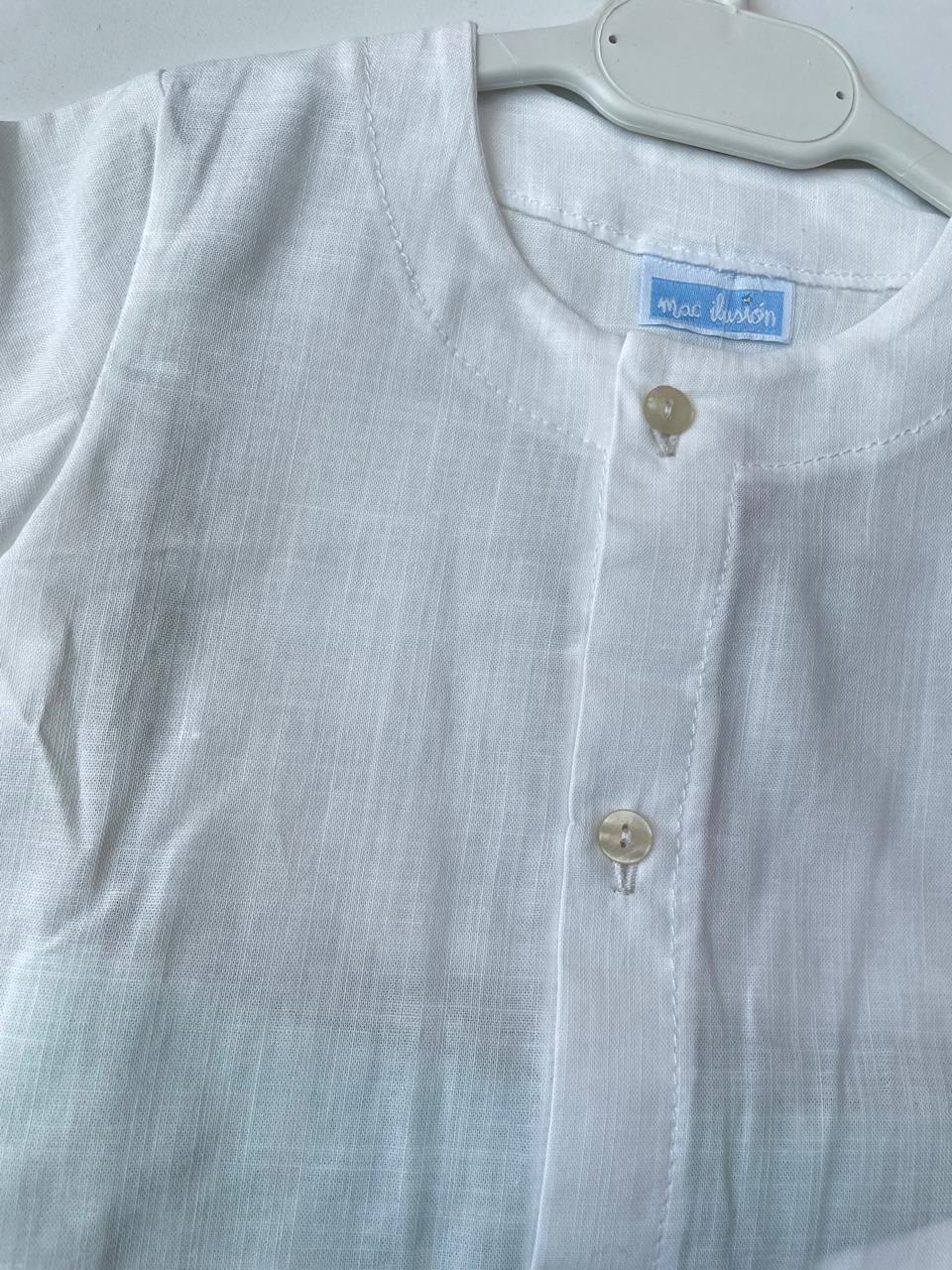 Conjunto camisa y calzón rayas menta