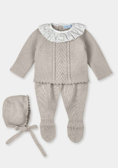 set jersey, polaina y gorro nuez