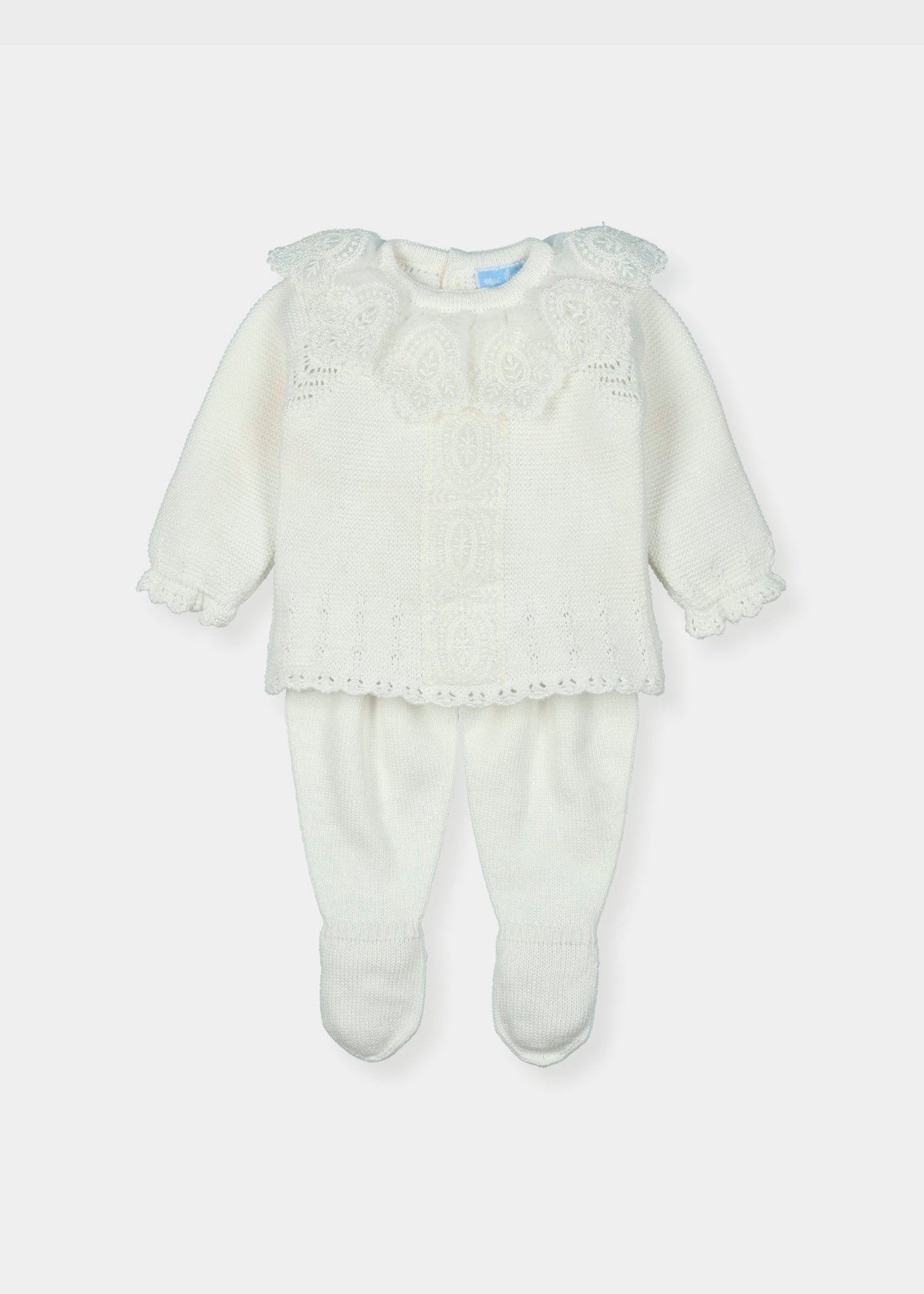 set punto color crudo con bie en el centro