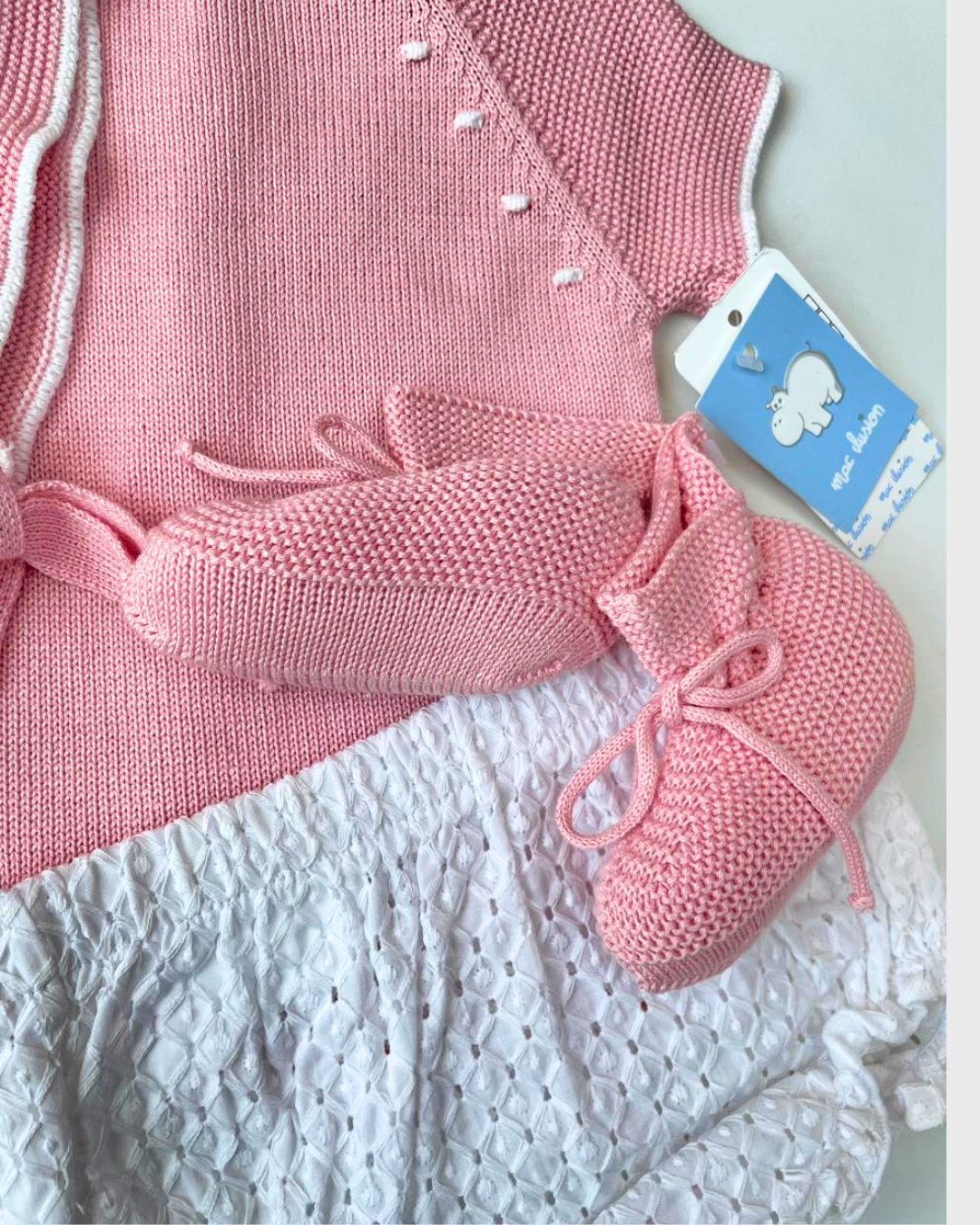 Conjunto rosa punto
