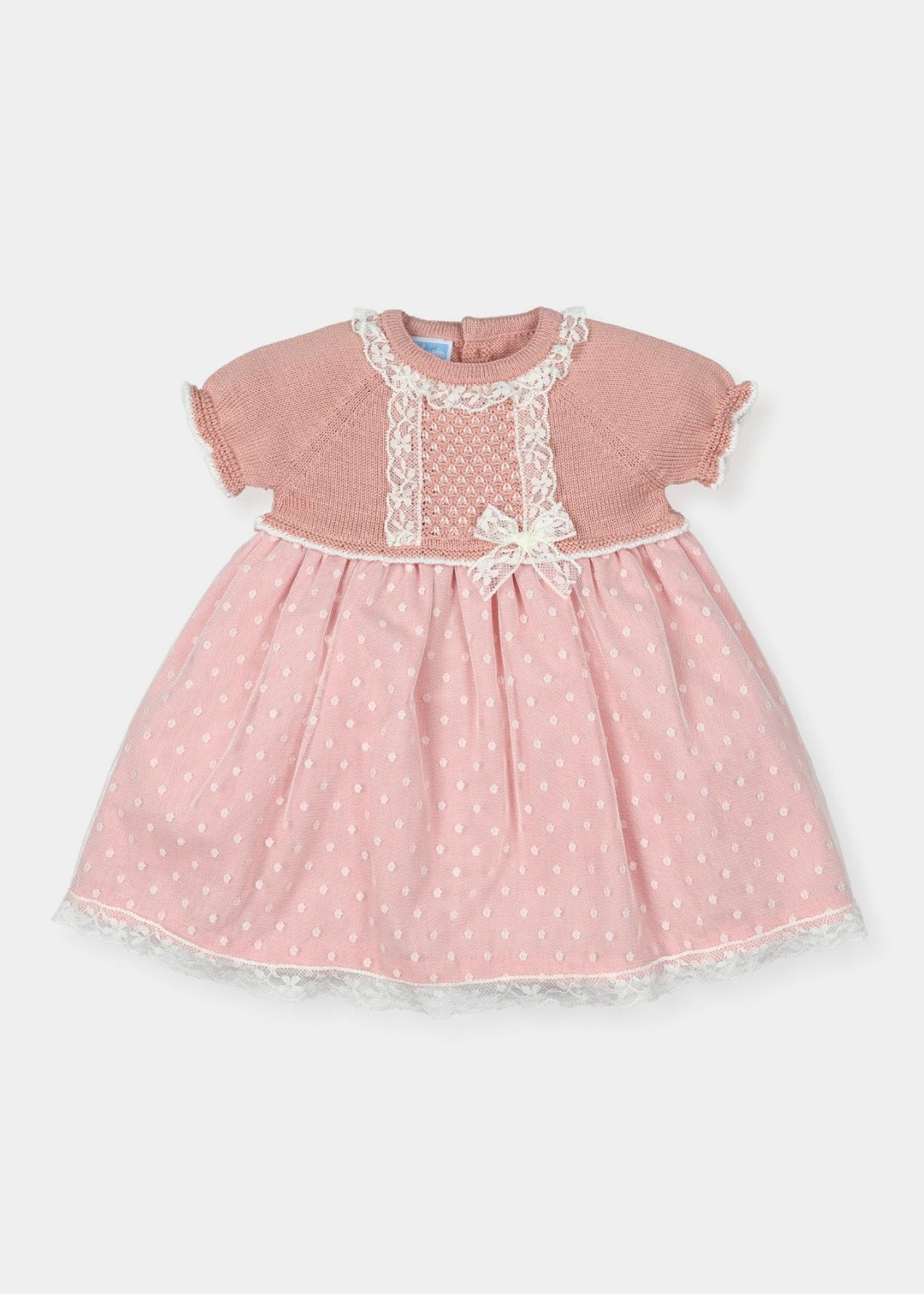 vestido de punto color rosa