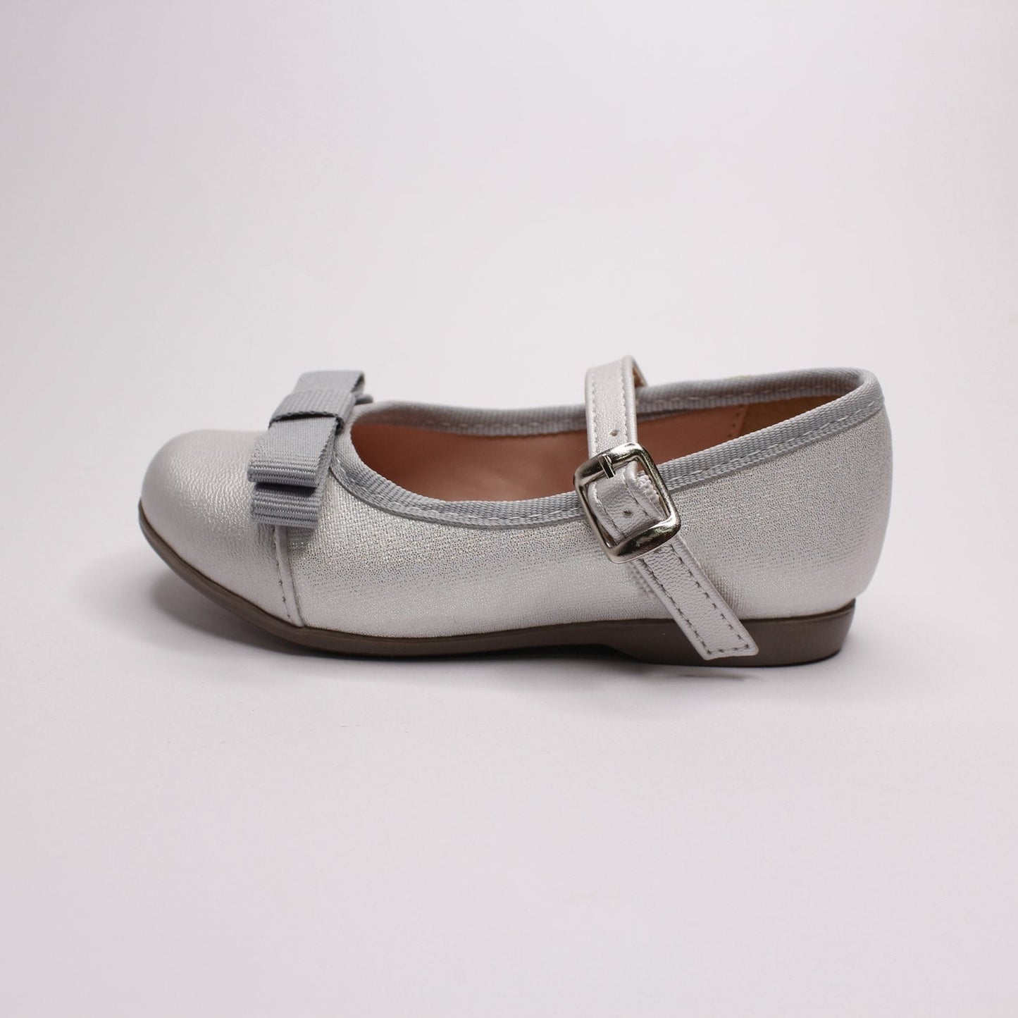 zapato plata metálico punta mate