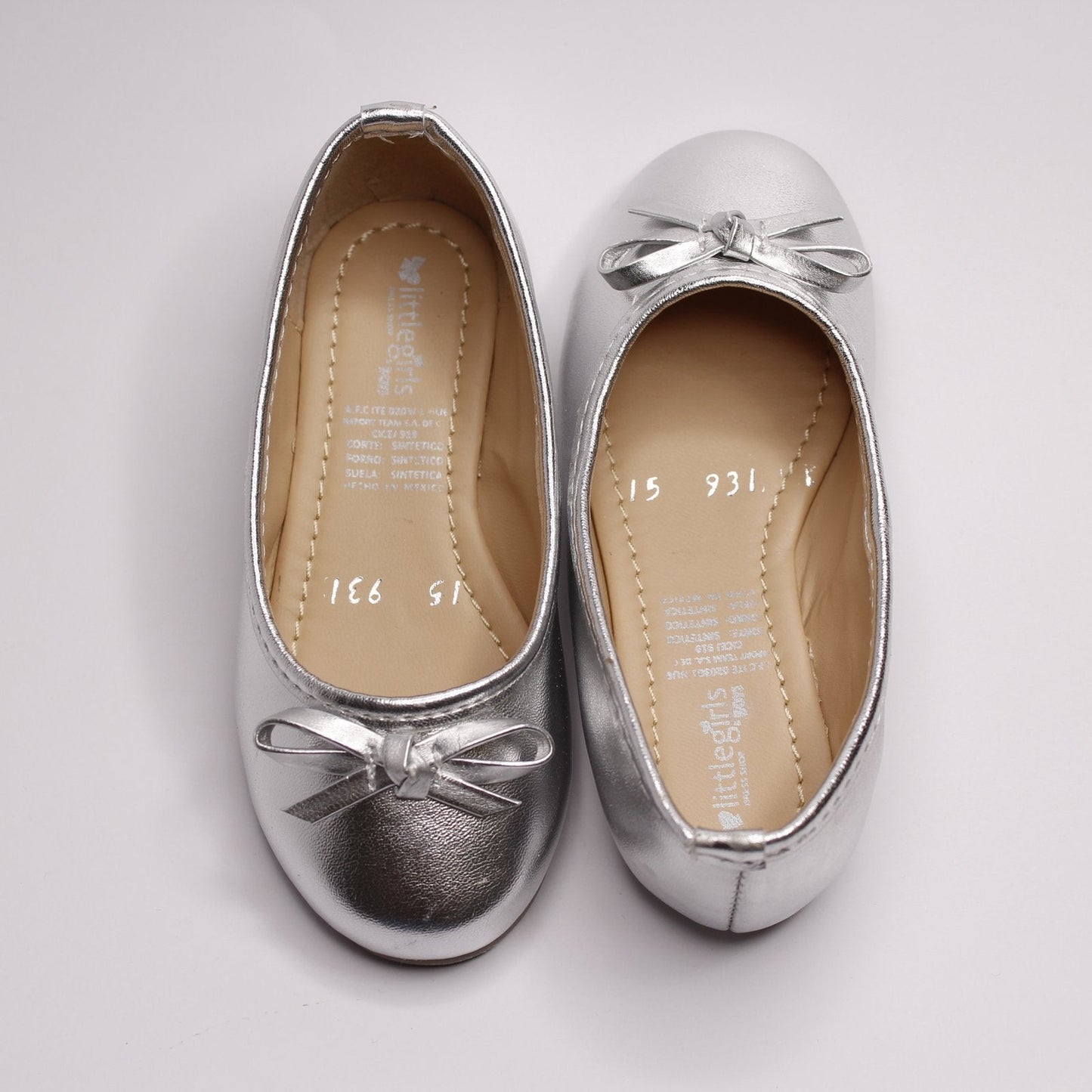 zapato plata metálico moñito al frente