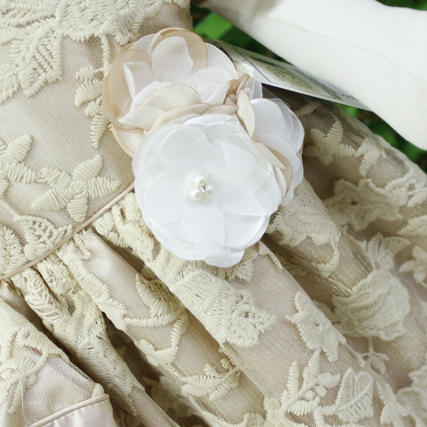 ropon bautizo color champagne