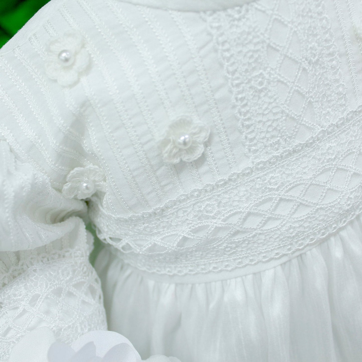 Ropon color blanco para niña
