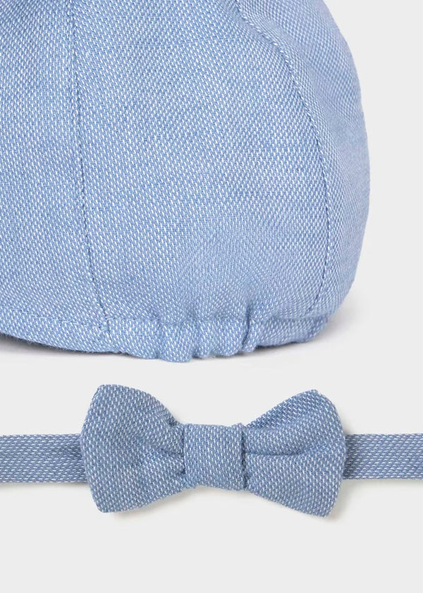 Set Boina y Moño azul para bebe