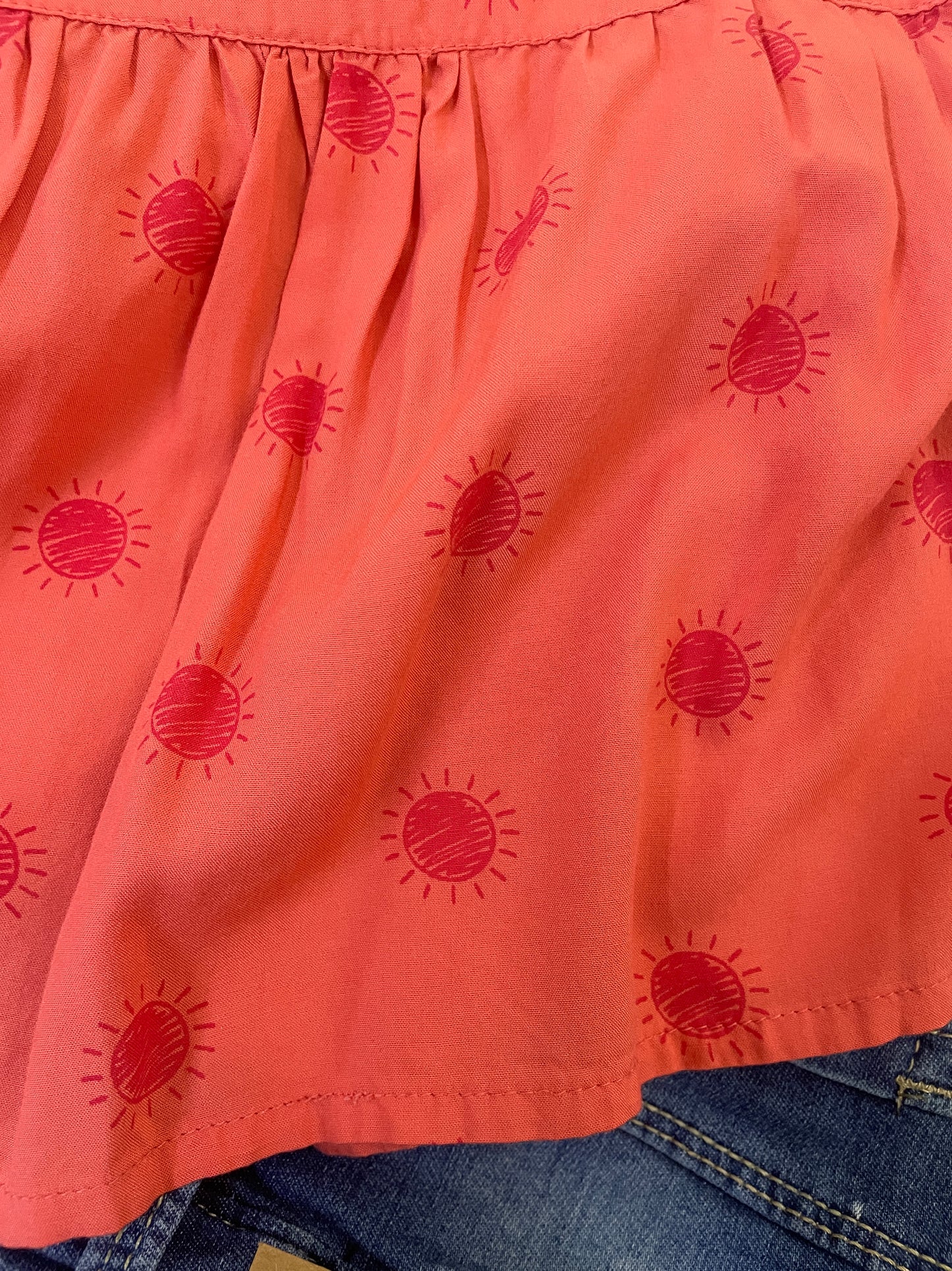 Set Blusa Botones melon Soles con Short Denim