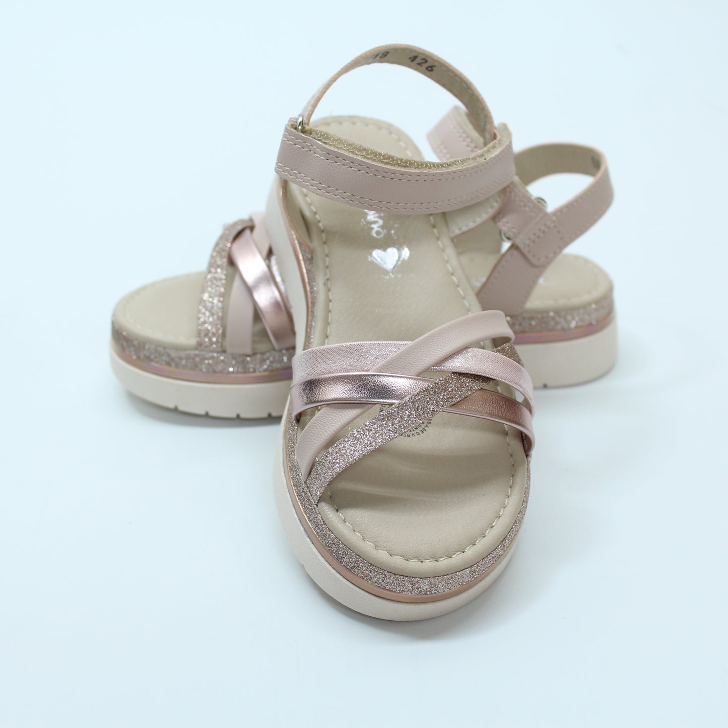 Huarache trenza nude, cierre con hebilla