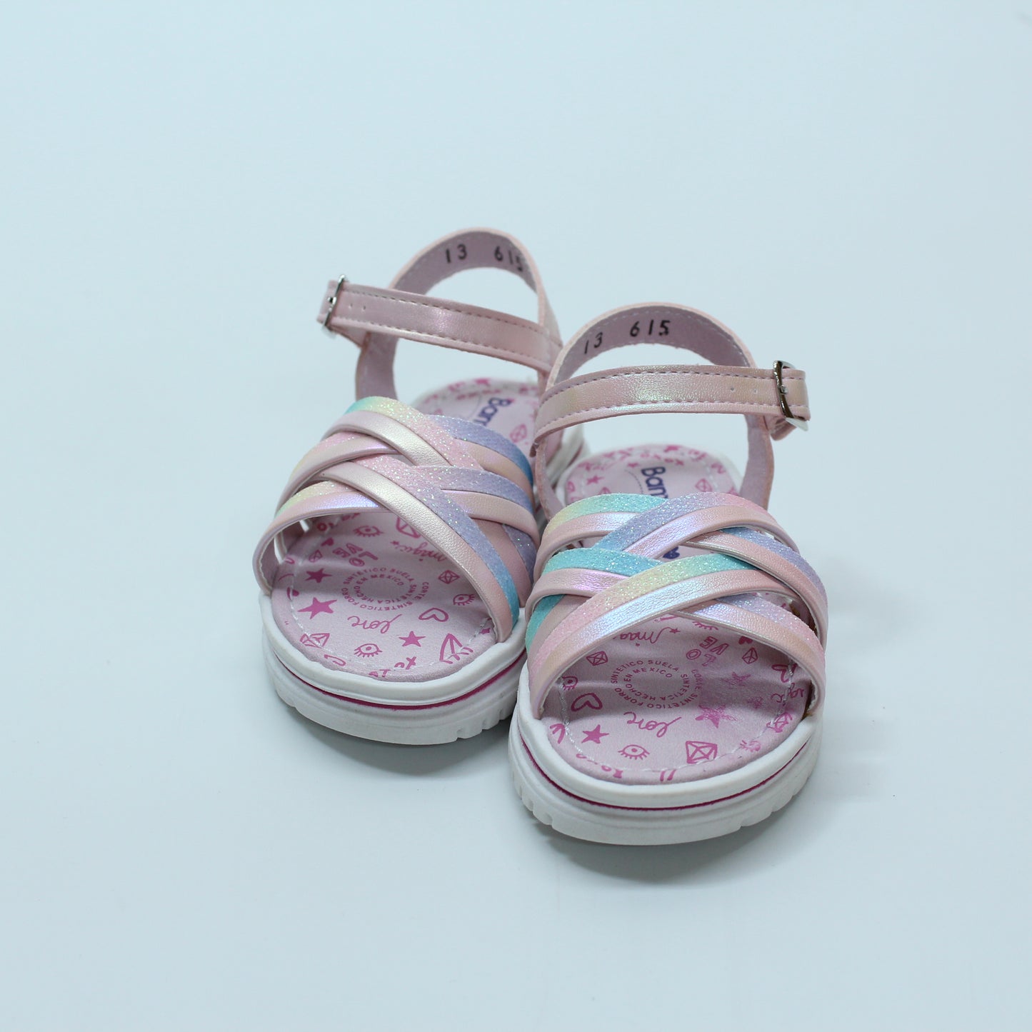 Huarache trenzas tornasol, niña