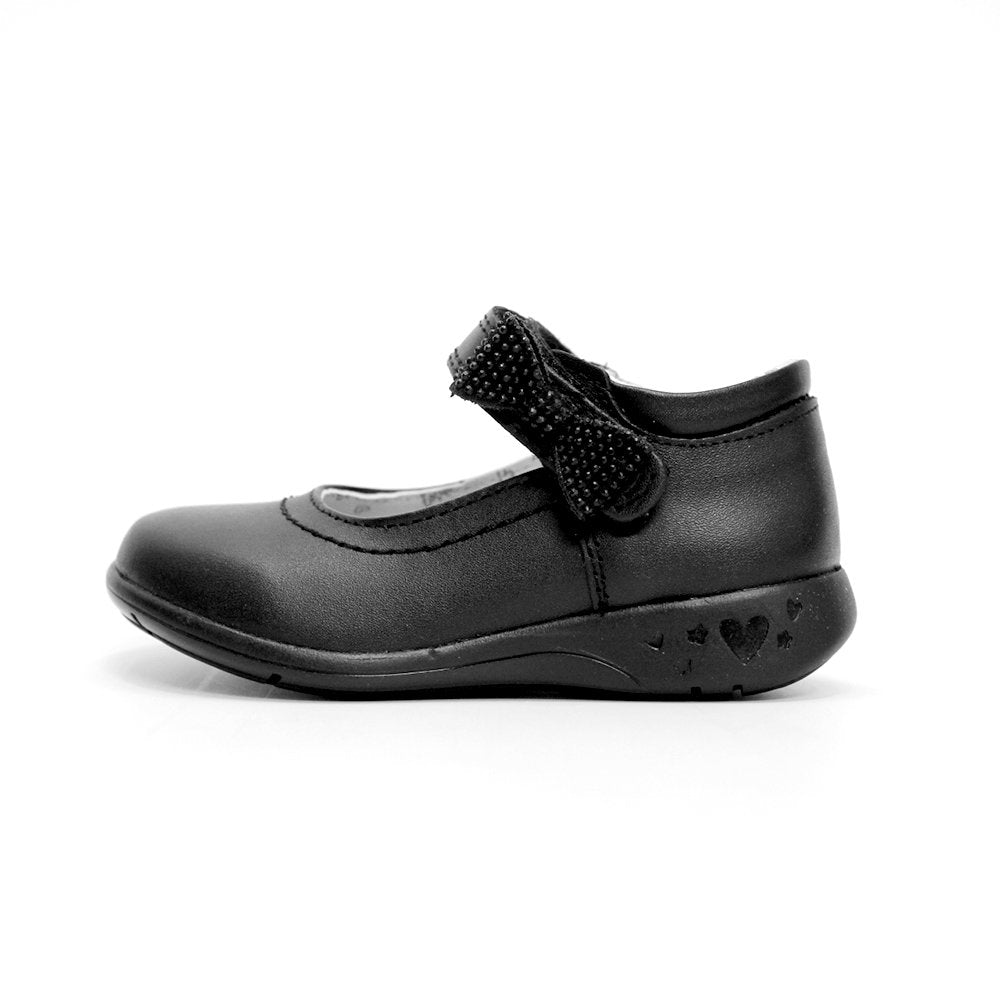zapato escolar de piel, cierre de velcro