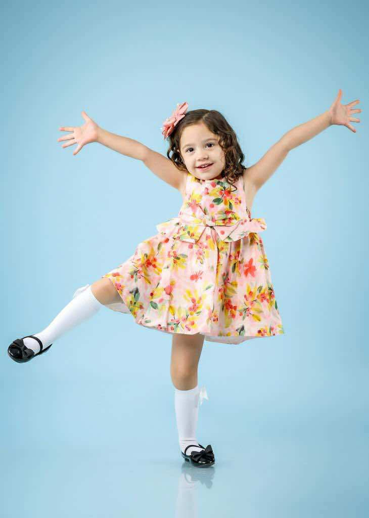 Vestido flores fiucsia