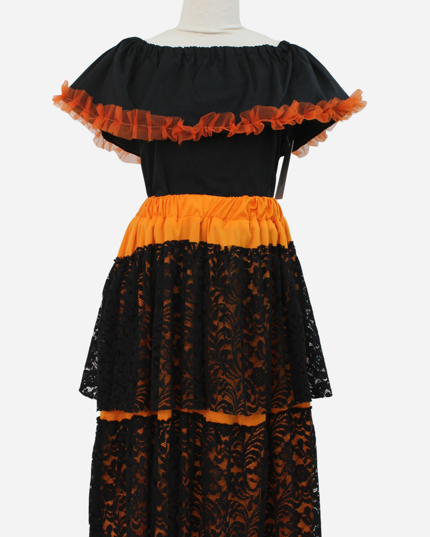 SET CATRINA BLUSA CAMPESINA Y FALDA MOTIVOS DIA DE MUERTOS