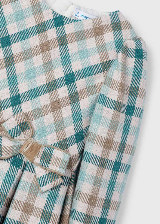 Vestido mayoral cuadros esmeralda
