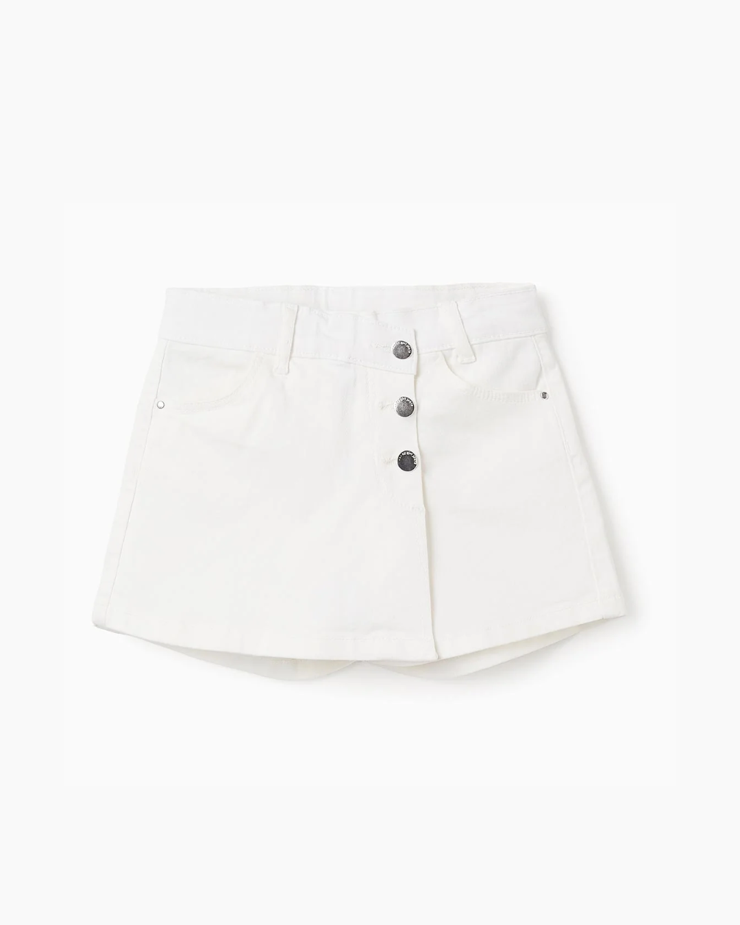 Conjunto Blusa Manga Sacada y Short Falda Blanca