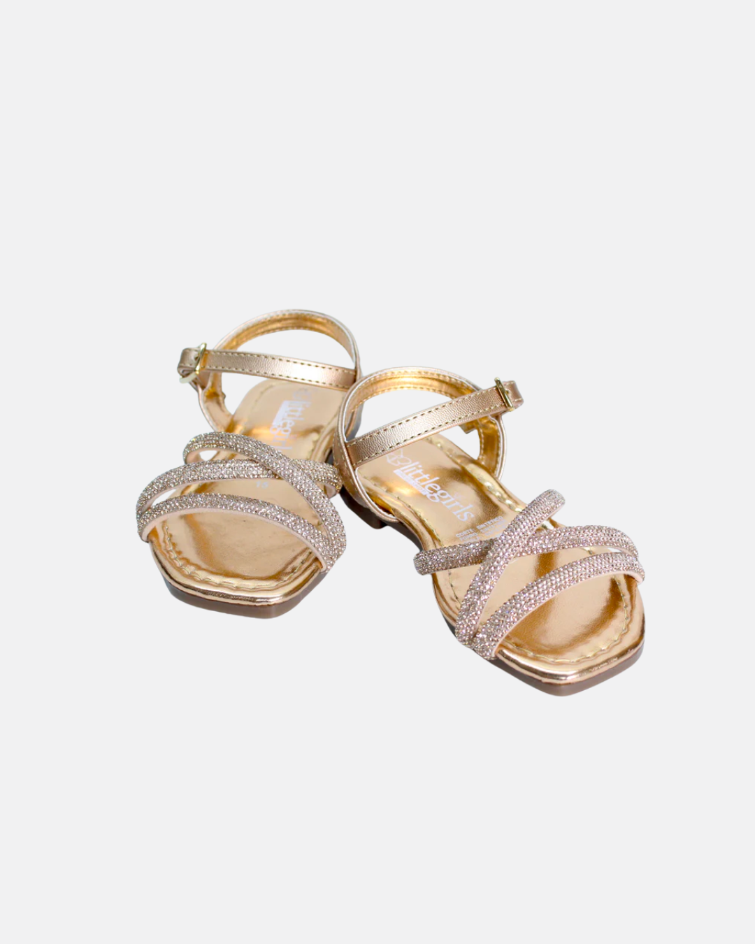 Huarache tiras doradas